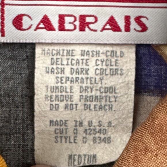 VTG Floral Shirt M Wacky Patchwork Boho 80s 90s Artsy Colorful Y2K Hawaiian Nerd - Picture 13 of 16